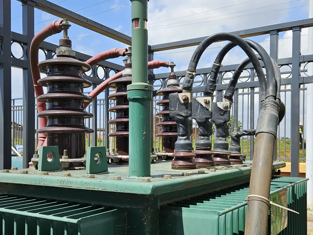 Power transformer at a site